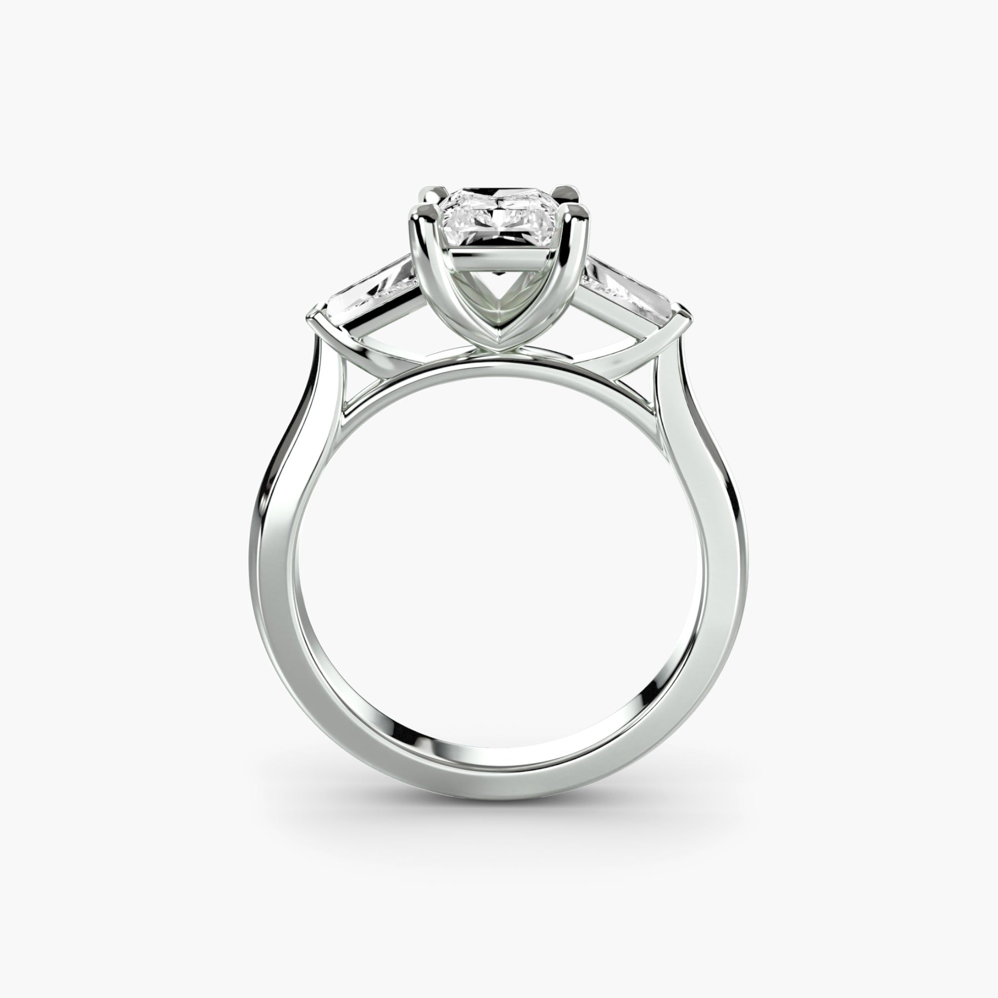 Three-Stone Ring with Straight Baguettes