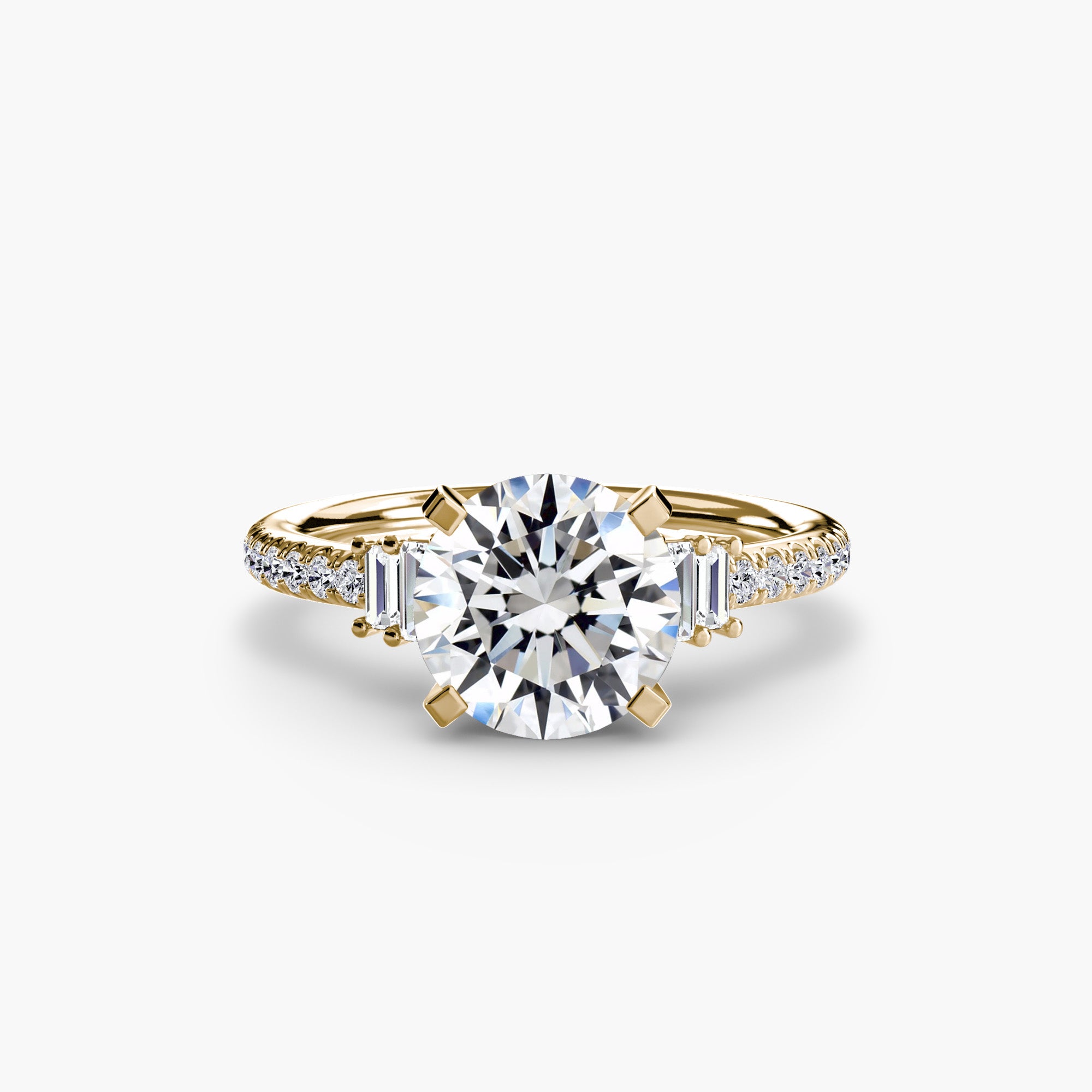 Solitaire with Baguettes and Pavé