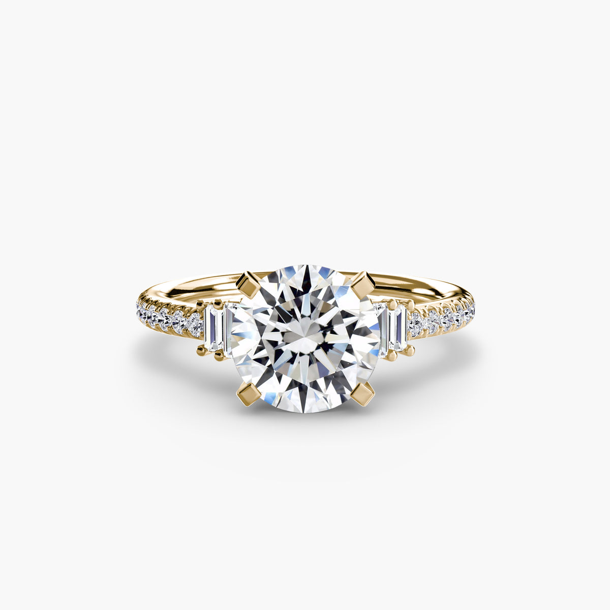 Solitaire with Baguettes and Pavé
