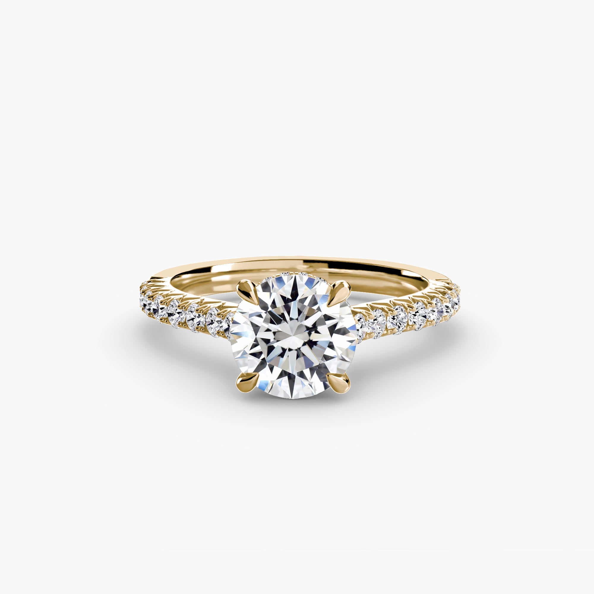 Hidden Halo Pavé Solitaire