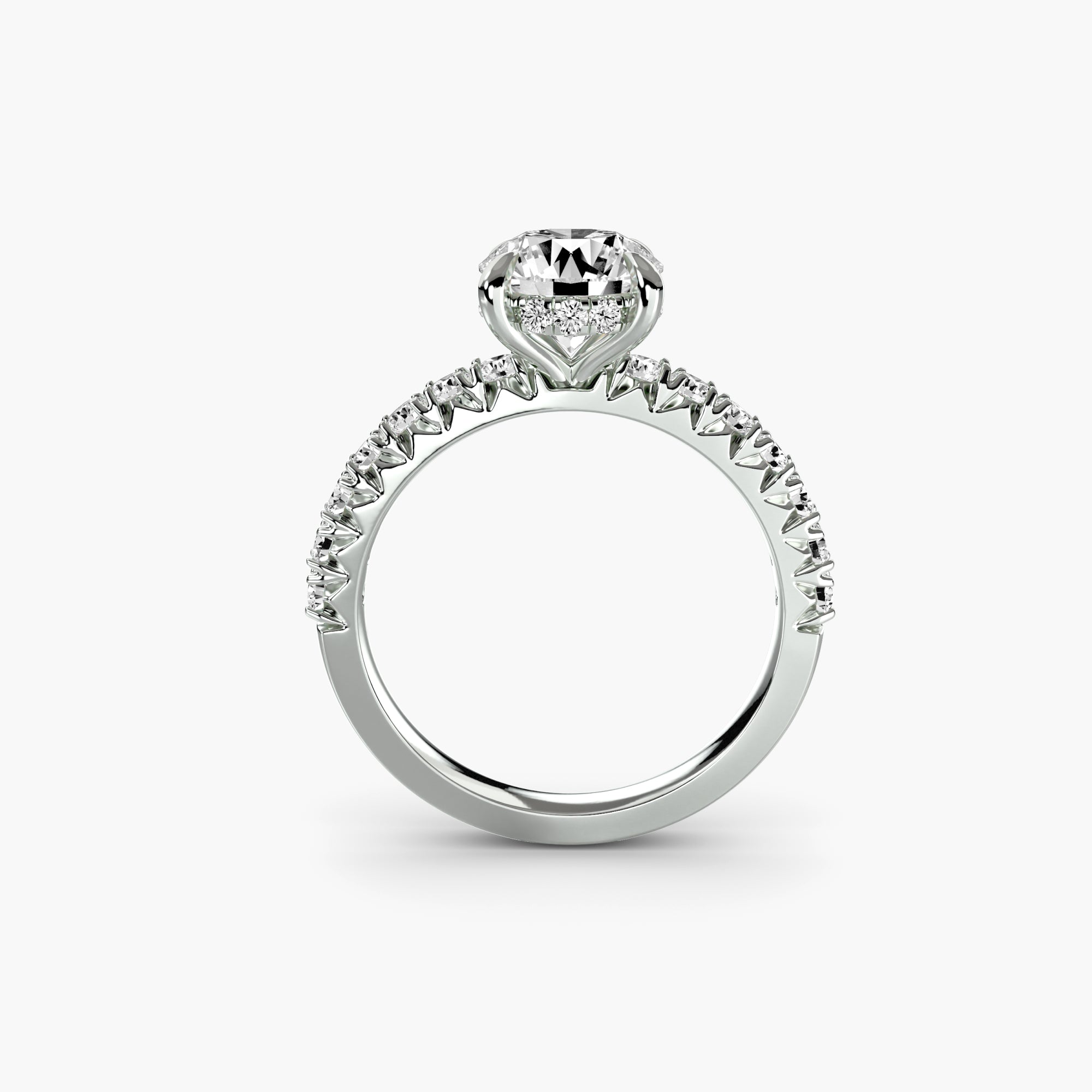 Hidden Halo Solitaire with Bold Pavé