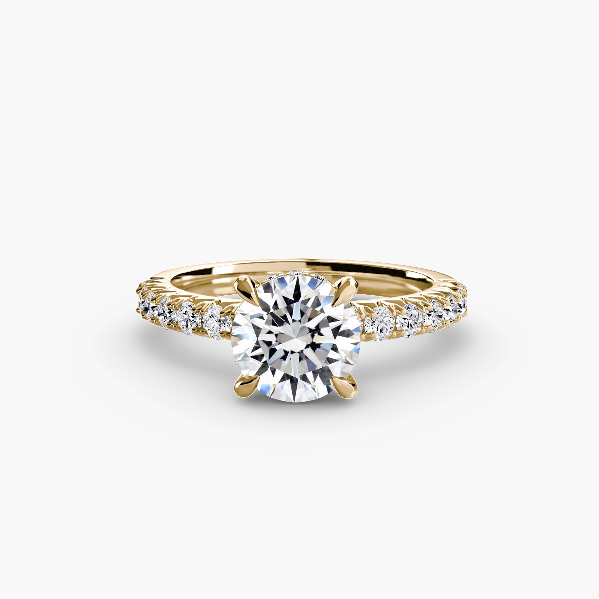 Hidden Halo Solitaire with Bold Pavé