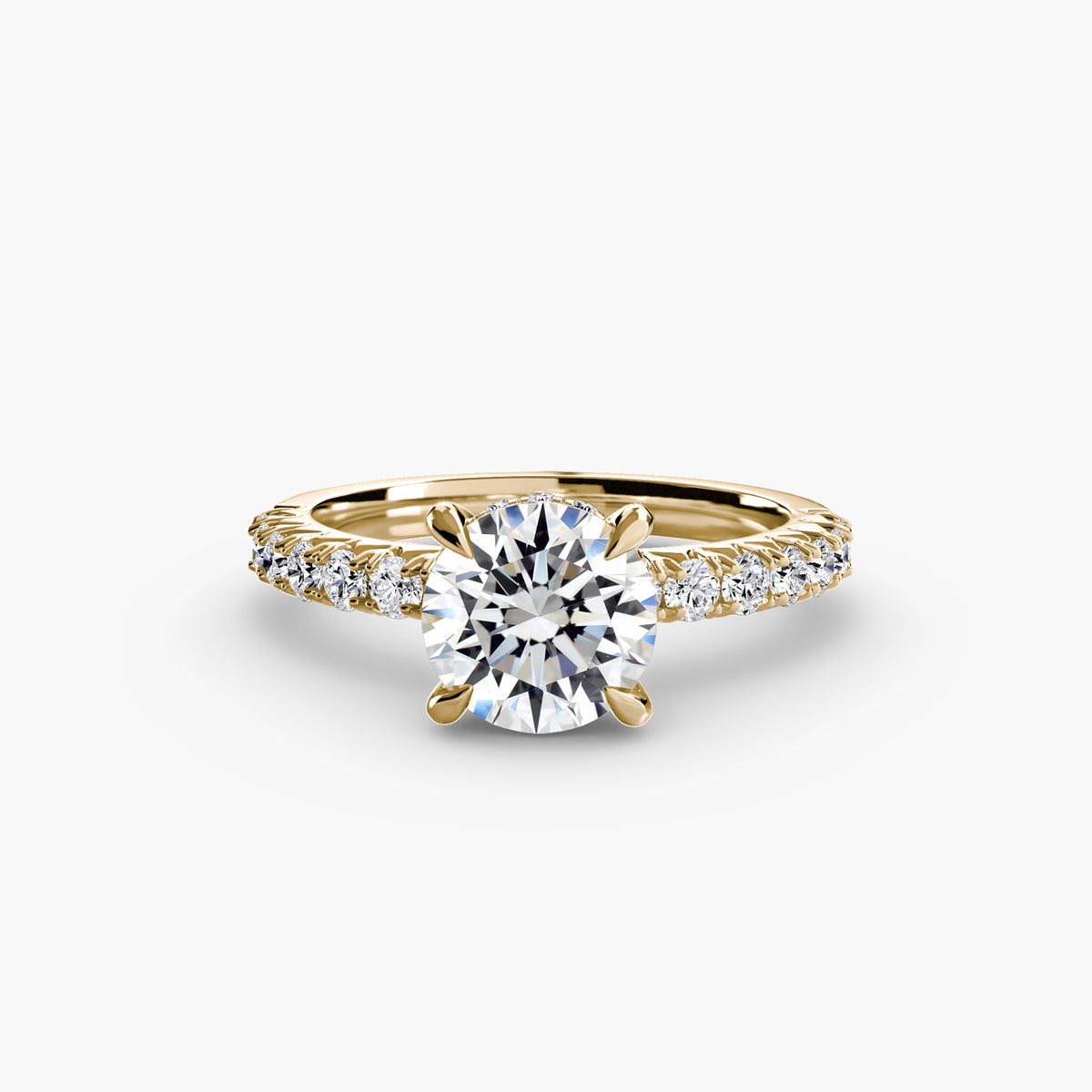 Hidden Halo Solitaire with Bold Pavé