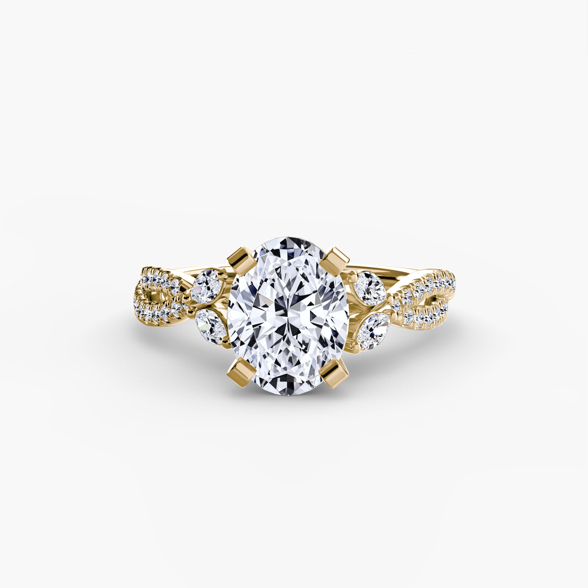 Gedrehter Pavé-Ring
